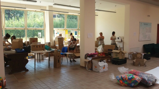 I volontari nella Struttura polifunzionale di Villa Reatina