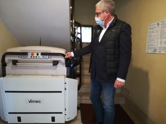 Complesso Ater Via Salaria a Rieti: in funzione 16 nuovi montascale.