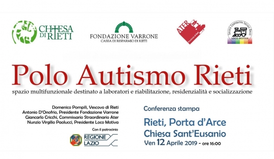 Nasce il Polo Autismo Rieti grazie alla collaborazione tra Chiesa di Rieti, Fondazione Varrone, Ater Rieti e Loco Motiva